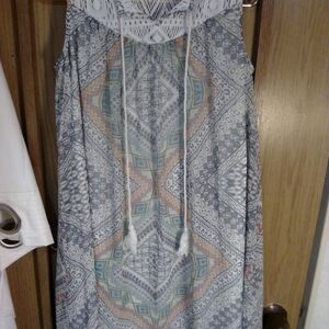 Bohemian Patterned Sleeveless Dress